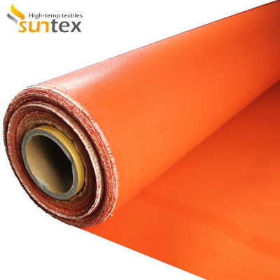 0.4mm E-Glass High Temperature Resistance Thermal Insulation Rubber Silicone Coated Fiberglass Fabric Waterproof