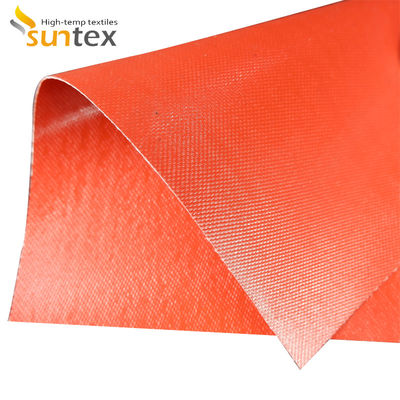 0.4mm E-Glass High Temperature Resistance Thermal Insulation Rubber Silicone Coated Fiberglass Fabric Waterproof