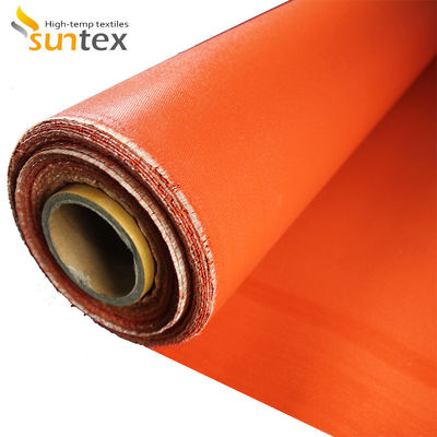 0.4mm E-Glass High Temperature Resistance Thermal Insulation Rubber Silicone Coated Fiberglass Fabric Waterproof
